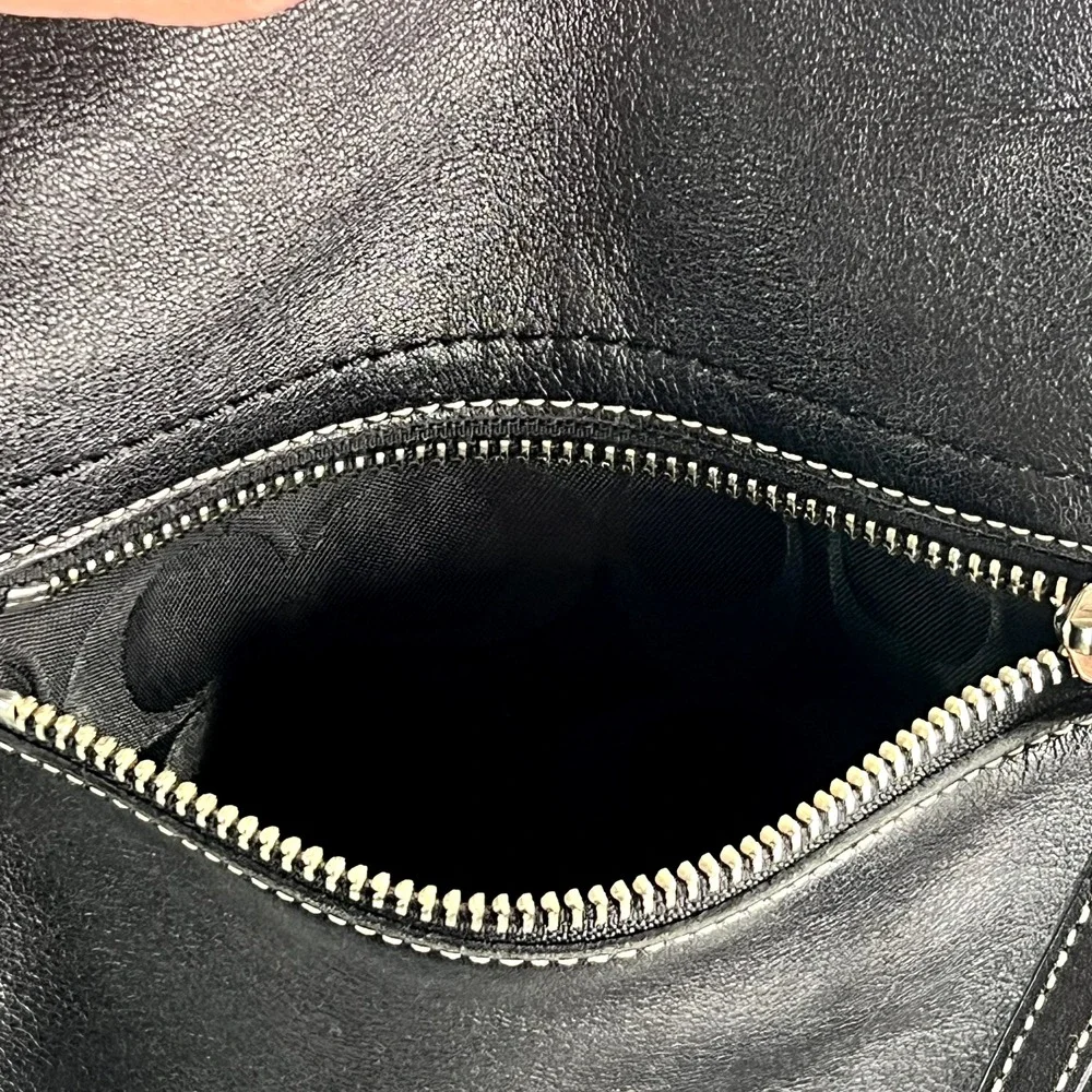 Vintage Coach‎ Soho L052-1416 Black Leather Bag Hobo Shoulder Purse